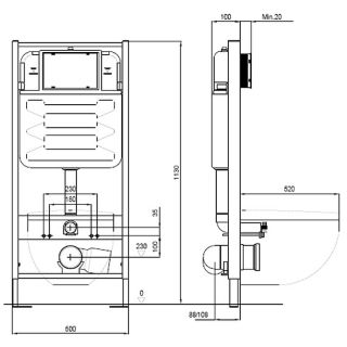 Комплект унитаза с инсталляцией Aquatek Set Aquatek Альтаир cm-010 4в1 с сиденьем Микролифт и клавишей смыва Хром глянцевый